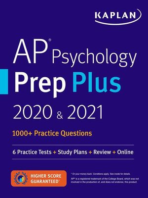 cover image of AP Psychology Prep Plus 2020 & 2021